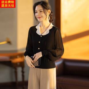 妈妈春装 2026新款 中年妇女上衣服洋气高贵小衫 中老年春秋t恤 套装