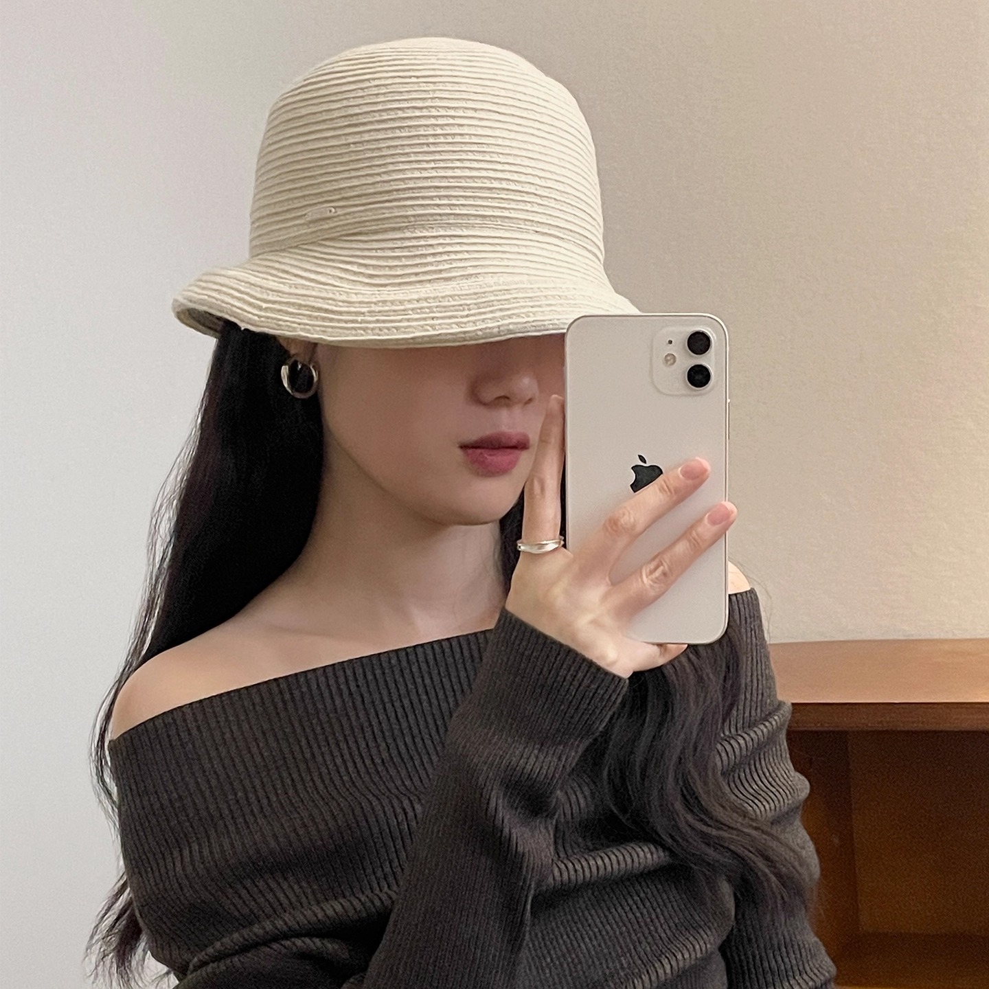 日本原单羊毛渔夫帽女秋冬季盆帽