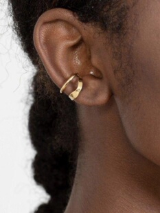 Wearring 高级感不规则耳夹 无耳洞耳骨夹子黄铜情侣