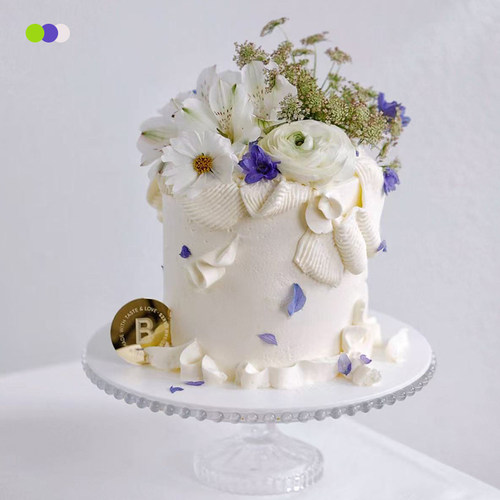 BITEOLOGY【春日蓝调】创意加高生日蛋糕北京上海同城配送C277