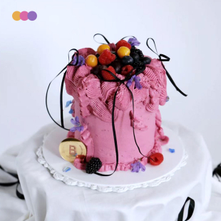 BITEOLOGY 创意加高生日蛋糕北京上海同城配送C281 莓好时光