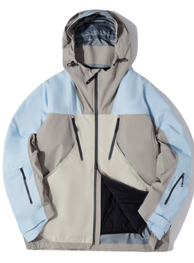 LITAN灰蓝色滑雪服2025男女同款3L可拆卸内胆3M新雪丽雪裤两件套