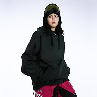 LITAN滑雪内搭卫衣 加厚宽松连帽卫衣单板保暖户外男女款加绒加厚