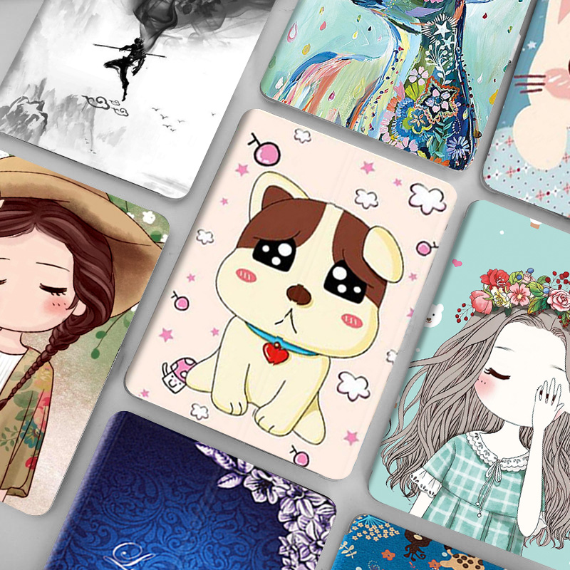 适用于小米平板4保护套8寸M1806D9W翻盖皮套XiaoMi MiPad四代防摔外壳M1806D9E简约可爱卡通男女款学生用创意