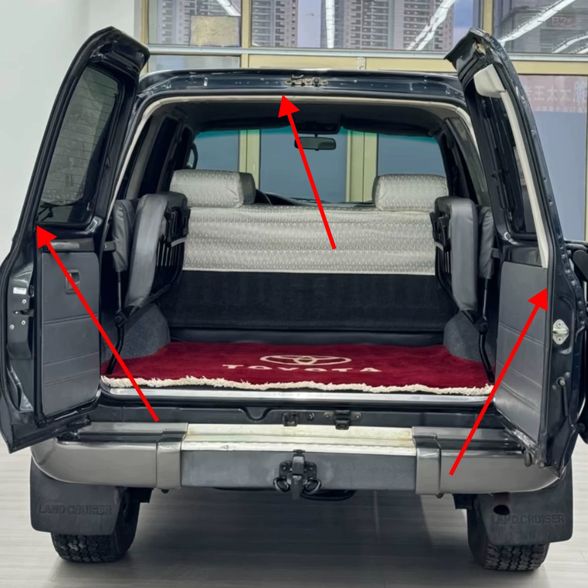 Land Cruiser 4500LC80 tailgate frame rubber strip, Guanyin door tailgate rubber strip, tailgate sealing strip
