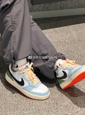 耐克Nike Court Borough low男女白蓝休闲低帮耐磨板鞋DX6052-101