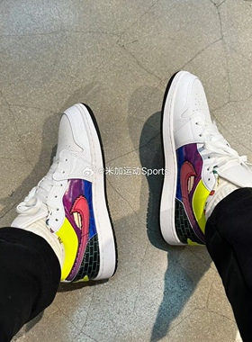耐克/Air Jordan 1 Low AJ1 白色像素低帮复古休闲板鞋 女 DM8960