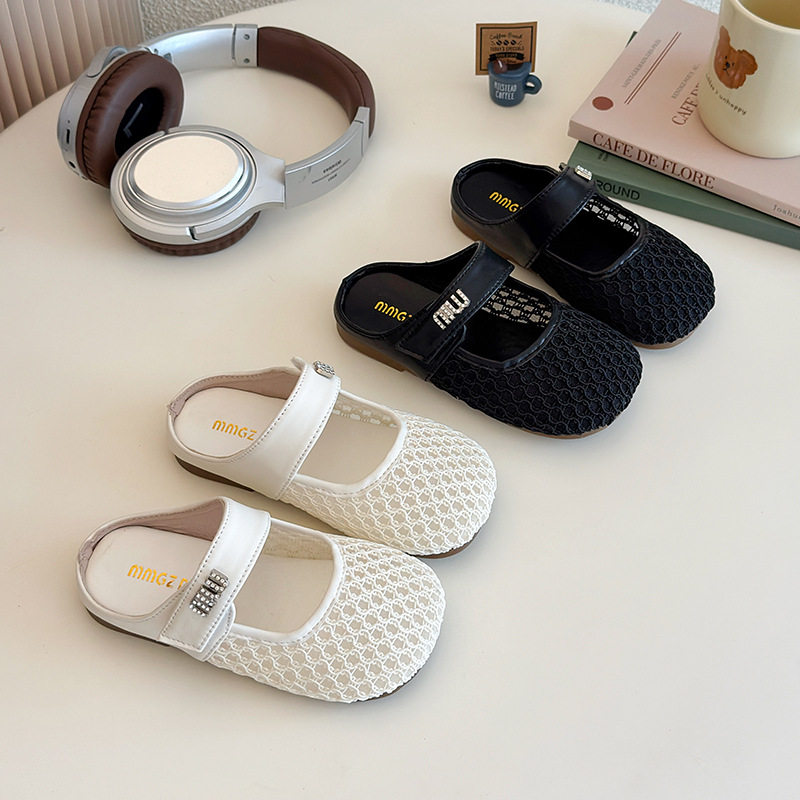 新款 女童2026时尚编织镂空玛丽珍包头半百搭平底小女孩凉拖鞋,童鞋/婴儿鞋/亲子鞋,儿童棉拖鞋,淘宝优惠券,粉丝福利购,淘宝优惠卷