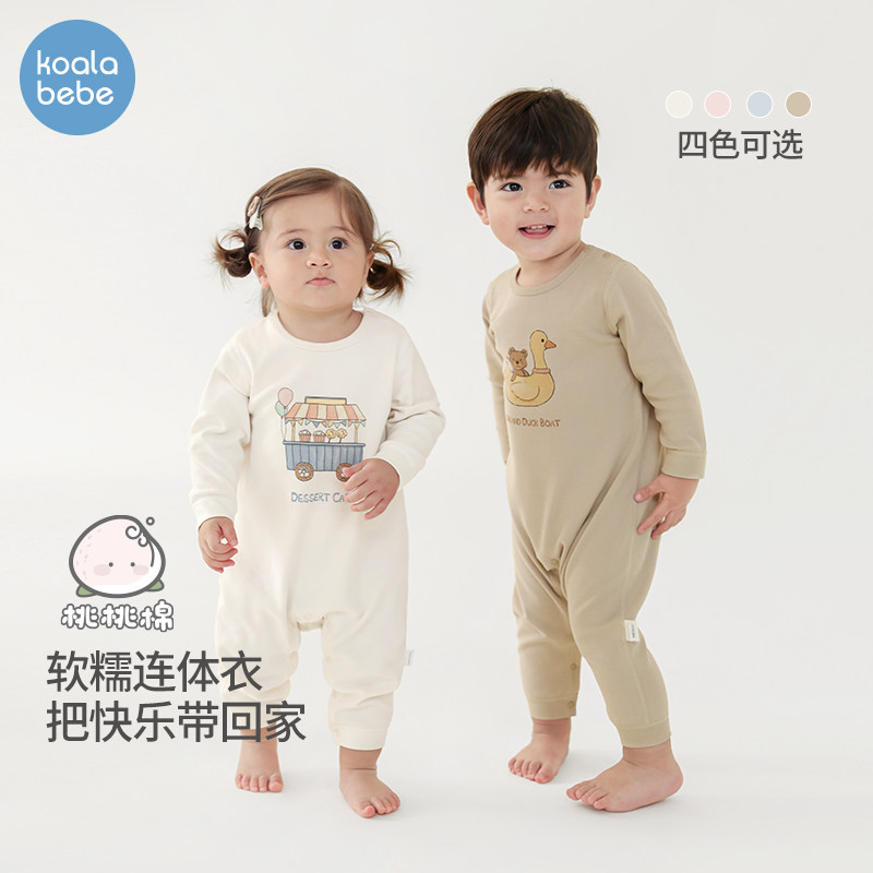 考拉鼻鼻婴儿连体衣宝宝衣服婴幼儿纯棉爬服外出哈衣秋季奇妙乐园图片