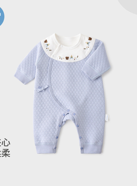 考拉鼻鼻【折扣款】婴儿纯棉衣服秋冬宝宝连体衣洋气哈衣积木小熊