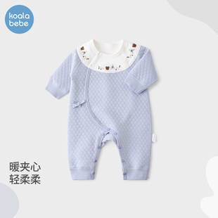 考拉鼻鼻【折扣款】婴儿纯棉衣服秋冬宝宝连体衣洋气哈衣积木小熊