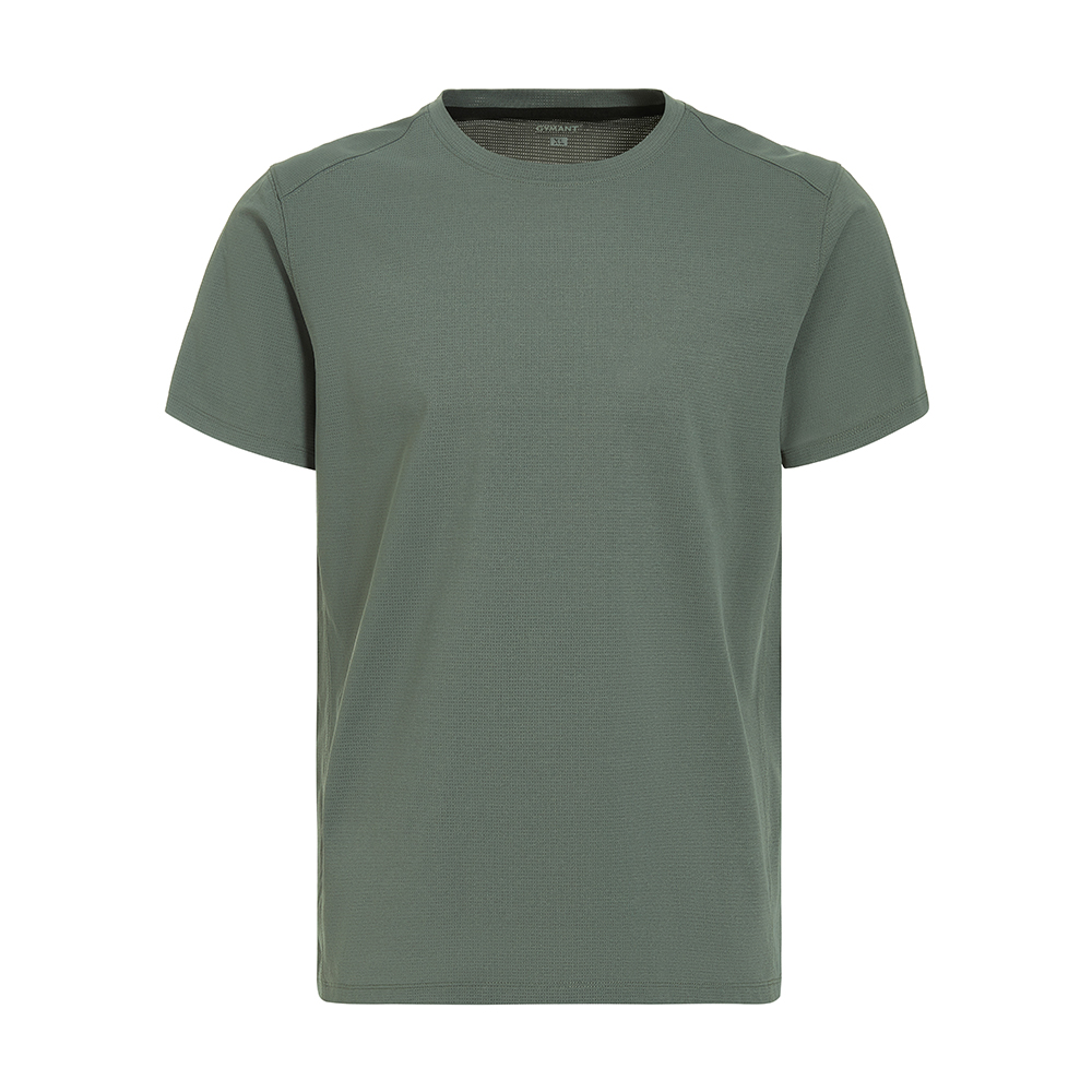 GYMANT肌肉蚂蚁夏季新款健身运动衣挺阔轻盈深灰绿男圆领短袖T恤