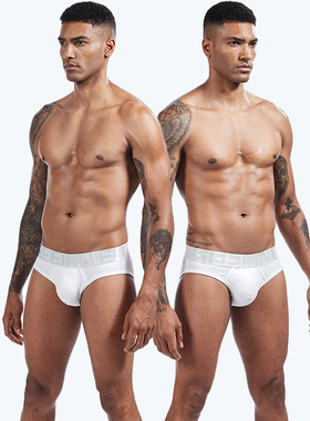 SEEINNER希内男士内裤三角纯棉高叉运动健身白内裤男紧身美体性感