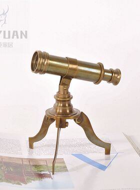 印度黄铜望远镜复古怀旧风工艺品