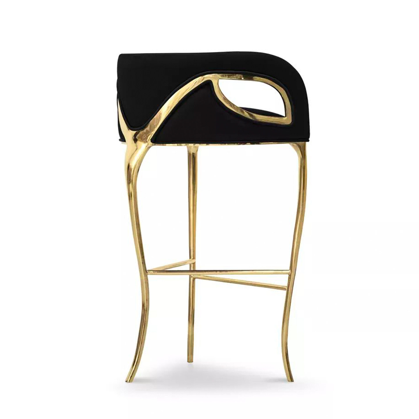 轻奢高级感纯铜吧椅靠背椅别墅创意设计师款家用岛台不锈钢高脚凳,住宅家具,家用高脚椅,淘宝优惠券,粉丝福利购,淘宝优惠卷