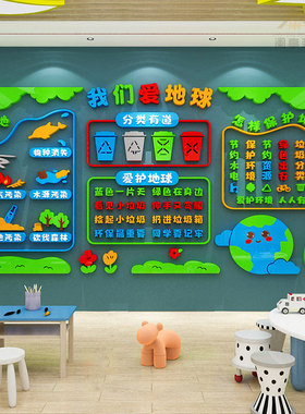 幼儿园垃圾分类标识墙贴