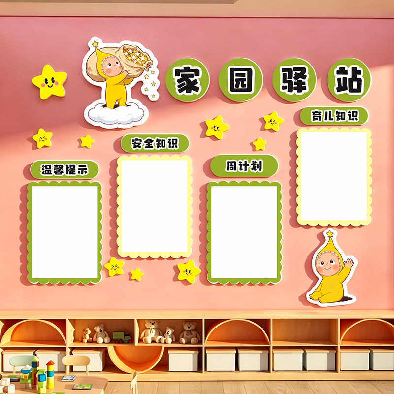 幼儿家园联系共育栏主题墙面装饰