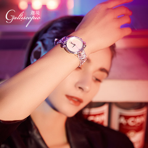 满钻表带女士手表贝母表盘