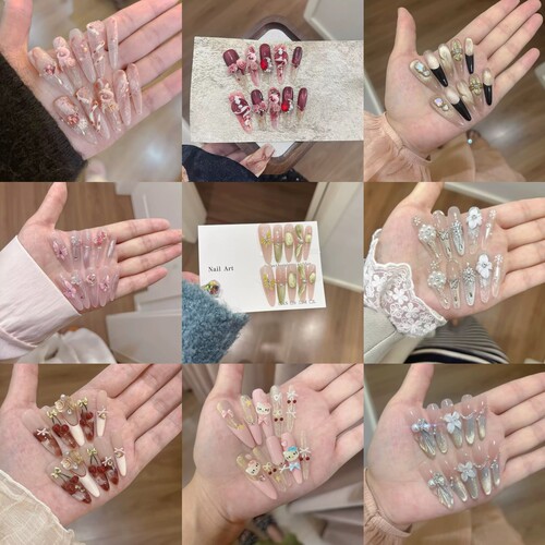 春季新款春纯欲迷雾蔷薇高级细狗穿戴甲片可拆卸蛇年锦鲤捏捏爆闪