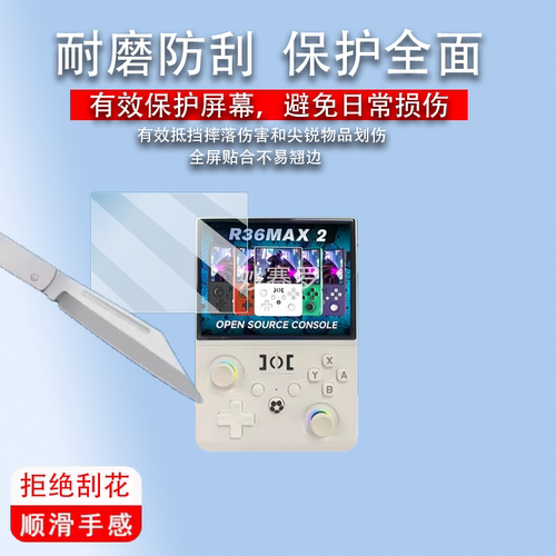 适用于R36MAX2掌机钢化膜周哥R36S/K36掌上游戏机保护膜R36ultra/R36Max