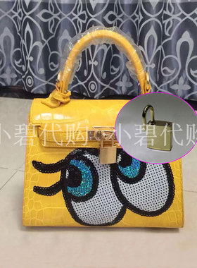 凯莉包的弹簧直开挂锁 playnomore大眼睛包原配锁头 带钥匙孔无钥