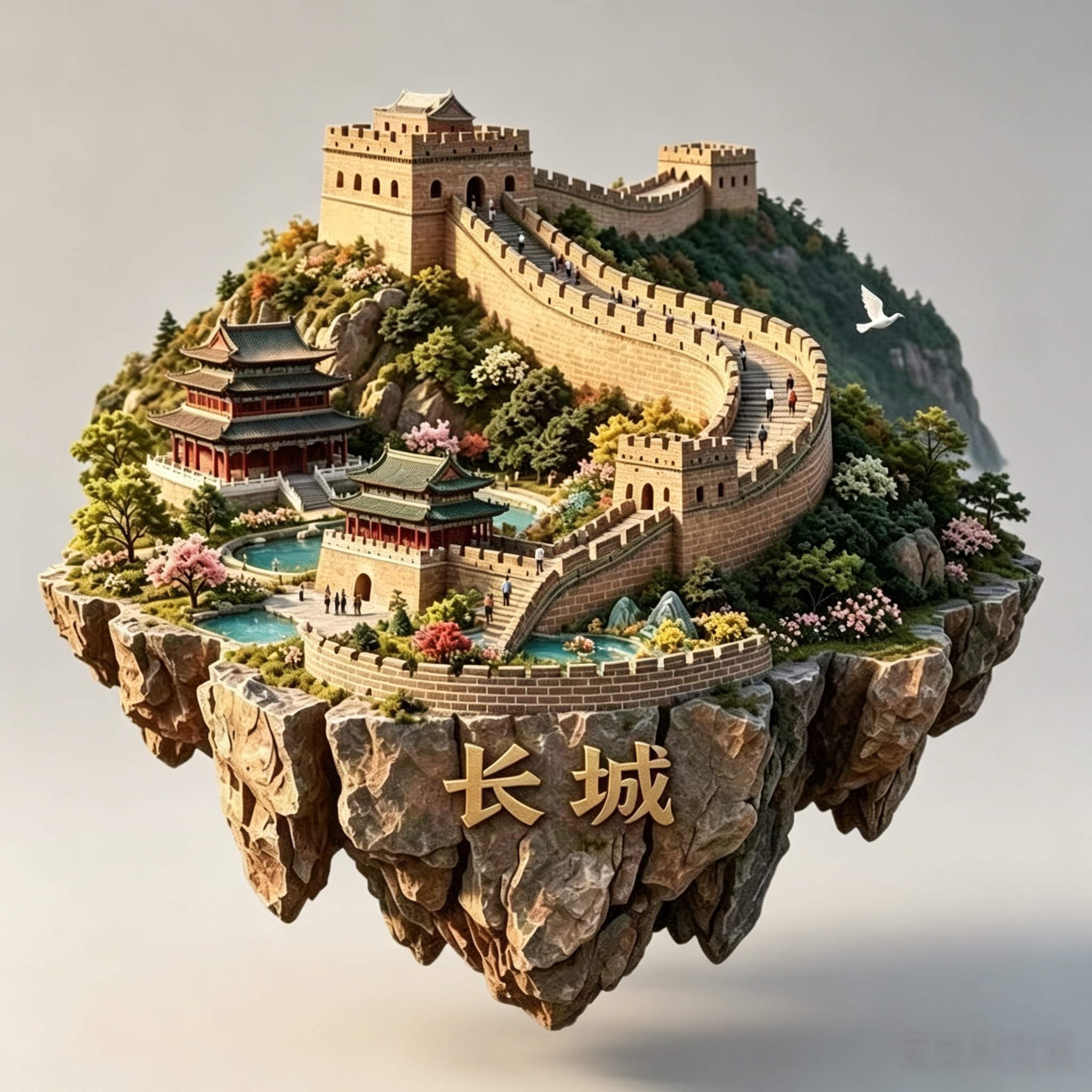 八达岭长城冰箱贴北京地标3d立体磁贴万里长城国风旅游纪念伴手礼