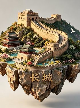 八达岭长城冰箱贴北京地标3d立体磁贴万里长城国风旅游纪念伴手礼