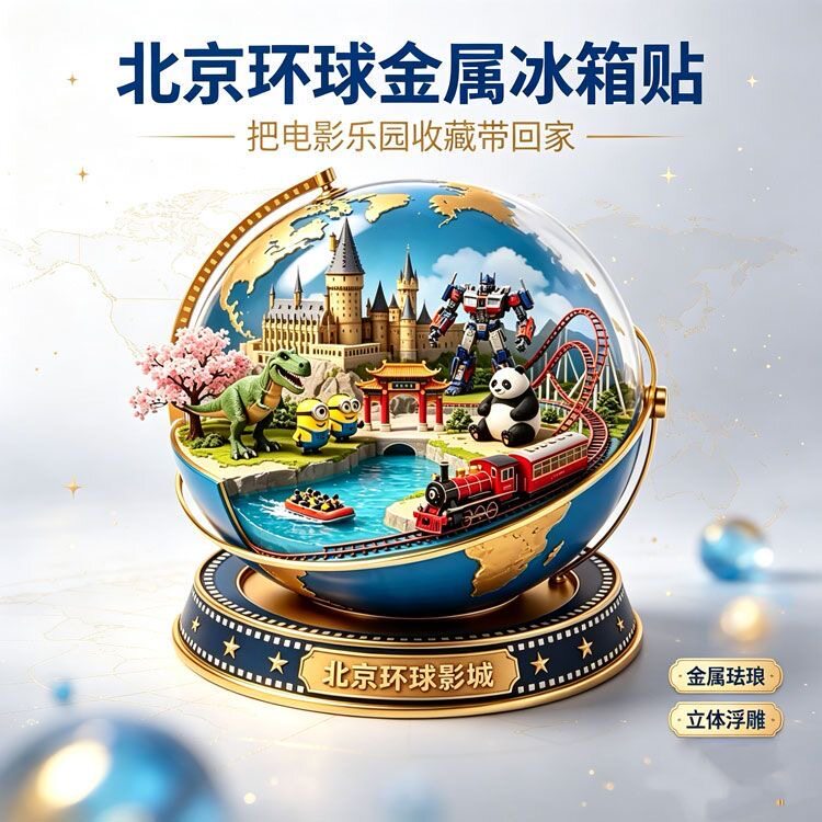 北京环球影城文创冰箱贴 小黄人变形金刚恐龙纪念款地球仪冰箱贴