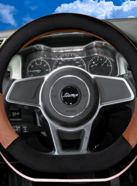 2016款众泰E200冬季方向盘套2018年众泰e200pro汽车短毛绒D型把套