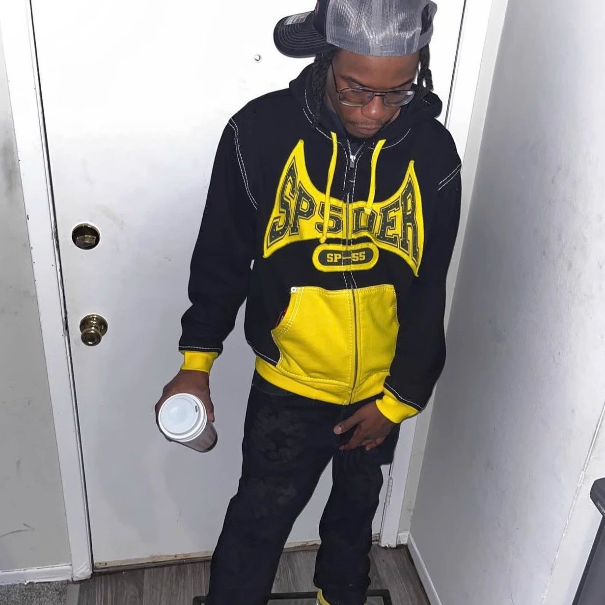 Sp5der高定拉链卫衣连帽衫宽松