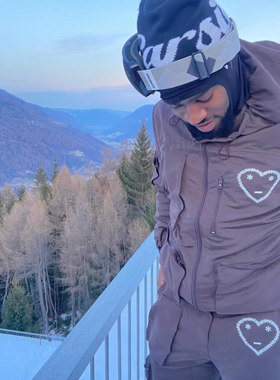 Carsicko梭织工装外套长裤套装机能休闲直筒宽松欧美明星同款嘻哈