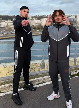 风行者新款运动套装tech fleece联名款UKDRIPDRILL嘻哈说唱街头