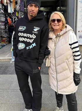 Broken Planet卫衣套装发泡印花薄绒欧美明星同款嘻哈街头休闲