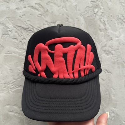 Synaworld字母红色麻绳棒球帽平檐刺绣嘻哈说唱休闲宽松Cench百搭