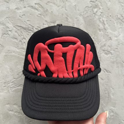 Synaworld字母红色麻绳棒球帽平檐刺绣嘻哈说唱休闲宽松Cench百搭