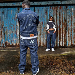 Corteiz牛仔外套长裤套装直筒宽松休闲欧美明星同款UKDRIPDRILL
