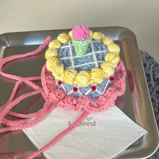 小甜筒可爱生日帽子手工编织拍照出片毛线可爱送DIY材料包