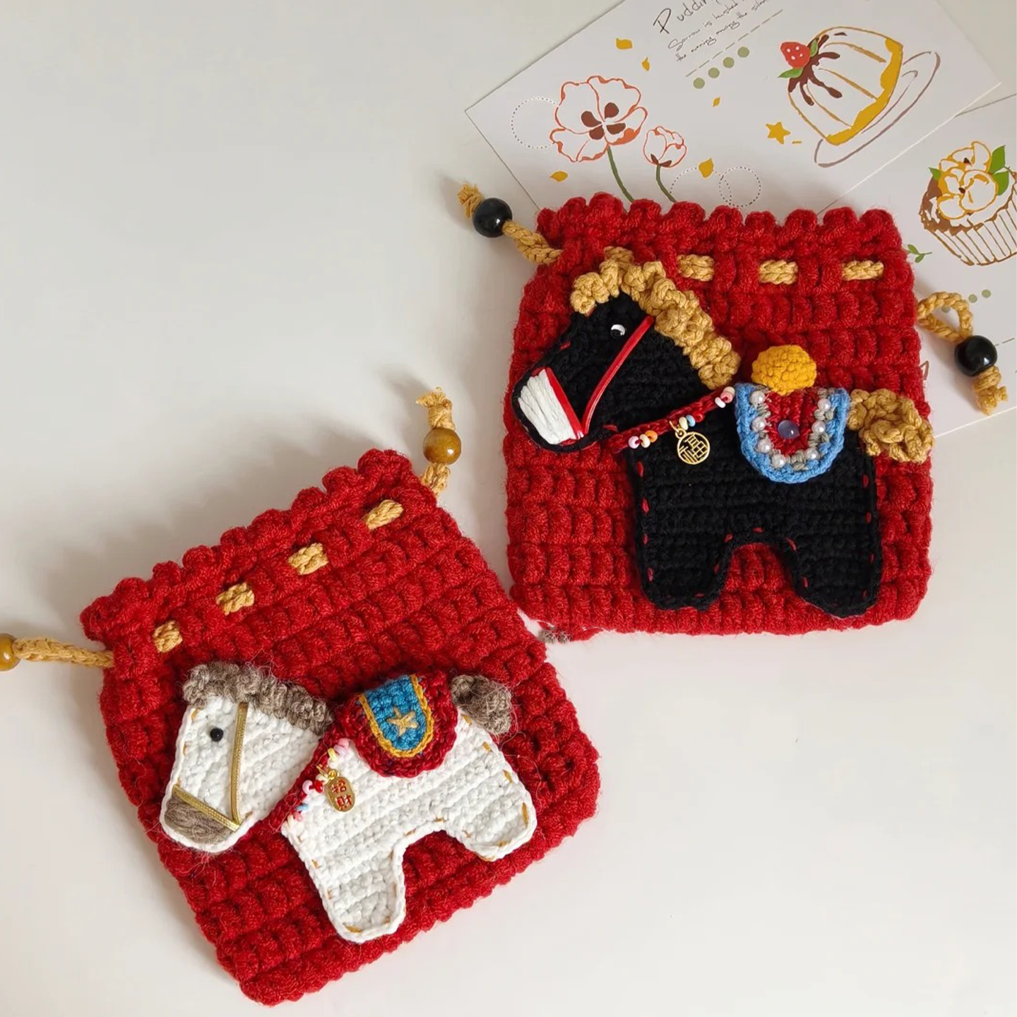 马年福袋手工钩织实用束口包马年新年礼物送朋友DIY材料包,服饰配件/皮带/帽子/围巾,DIY编织材料包,淘宝优惠券,粉丝福利购,淘宝优惠卷