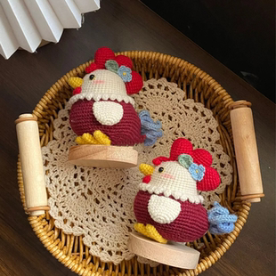 小公鸡玩偶手工毛线钩织宝妈打发时间宝宝玩具送朋友DIY材料包