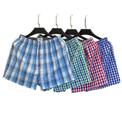 雅鹿男士纯棉阿罗裤宽松短裤睡裤