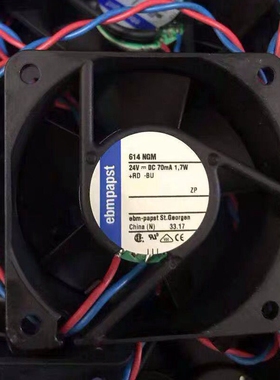 原装德国Ebm-风扇专售TYP 614NGM 6025 24V 1.7W6cm散热风扇