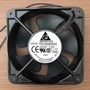 0.35A工业机柜配电箱散热风扇 220V 全新正品 台达18厘米TD18060HH