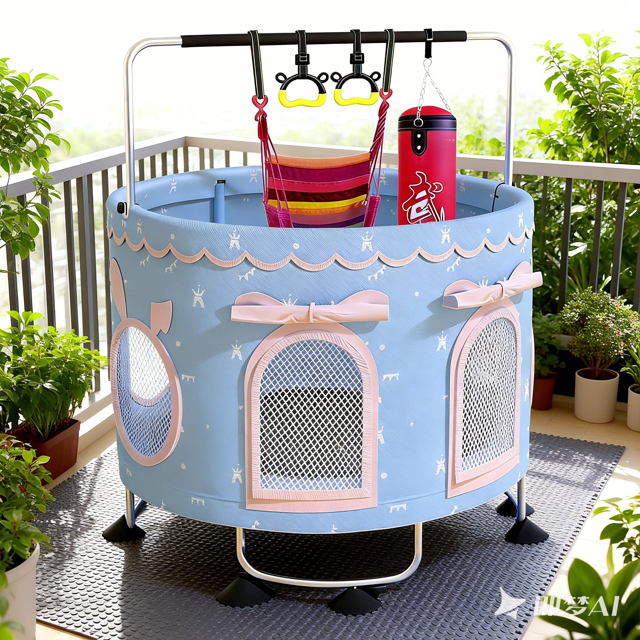 儿童蹦床室内家用安全护栏宝宝蹦蹦床小孩跳跳床家用健身器材包邮