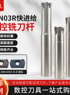 EXN03R铣刀杆双面刀片LNMU0303数控开粗刀杆加工中心快进给铣刀杆