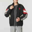 阿迪达斯三叶草男子MUFC时尚 adidas 运动休闲立领梭织夹克IS6525