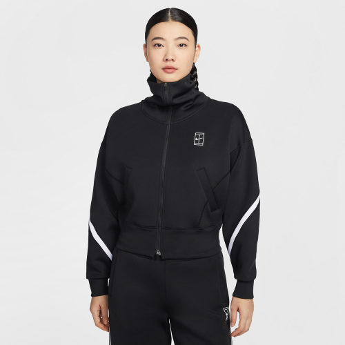 NIKE耐克女子网球运动训练休闲针织立领夹克外套IB0777-010