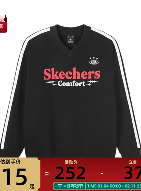 SKECHERS斯凯奇男女运动休闲套头衫卫衣L424U047-0018