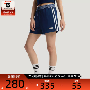 adidas阿迪达斯三叶草女子PLAID SHORT W运动休闲短裤KU9394