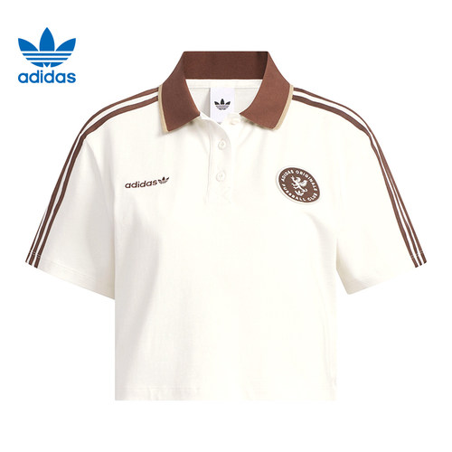 adidas阿迪达斯三叶草女子POLO SS W运动休闲短袖T恤KH1187