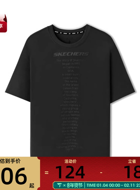 SKECHERS斯凯奇男女运动休闲短袖T恤L125U098-00L0